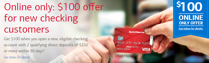 bank of america checking account fee