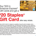 Amex Staples Rebate