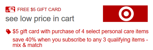 Target Free $5 Gift Card