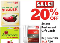 Family Dollar Discounts 20% OFF Restaurant Gift Cards