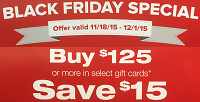 $15 Off Safeway $125 Gift Cards Purchase 