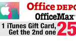 Office Depot/Max Discounted Itunes Gift Cards