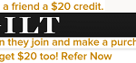 Free Gilt.com $20 Credit Offer Referral Bonus