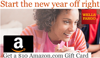 Bonus $10 Amazon Gift Card Wells Fargo Offer