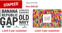 Staples Select Merchant Gift Cards Sale