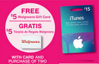 Walgreens $5 Gift Card Bonus iTunes Purchase