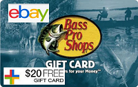 Ebay Free $20 Gas Card $100 BassPro Gift Card