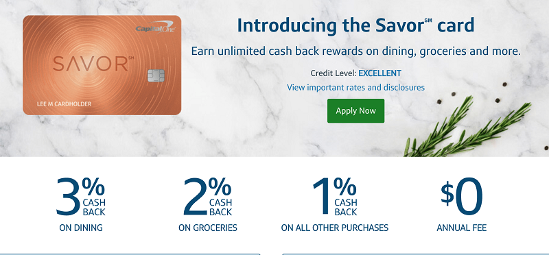 Capital One Savor Card Promotion 