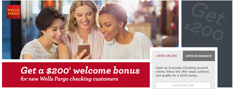 Wells Fargo Checking Bonus Promotion